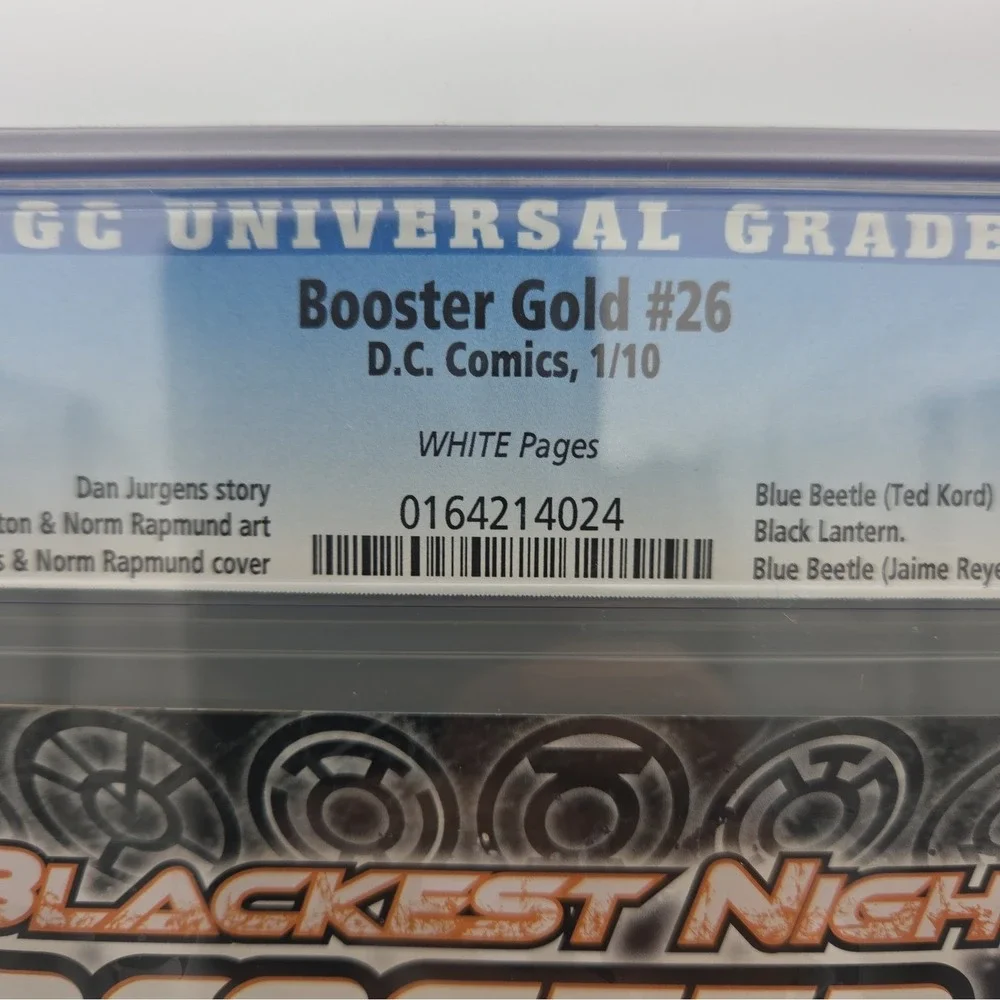 BOOSTER GOLD #26 2010 DC CGC 9.8 White Pages Blue Beetle Becomes A Black Lantern